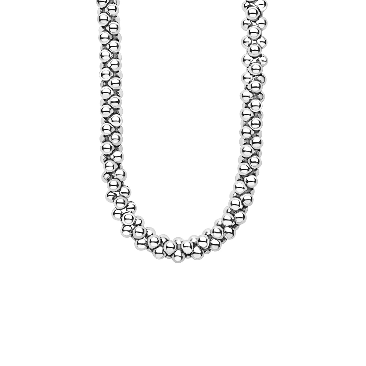 LAGOS Caviar Bubbly Sterling Silver Beaded Cluster Necklace, 20