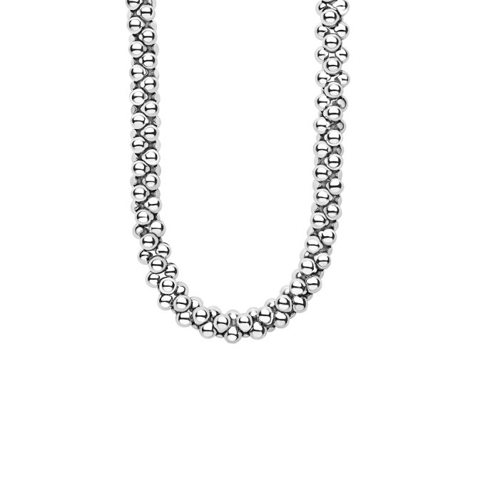 LAGOS Caviar Bubbly Sterling Silver Beaded Cluster Necklace, 20"