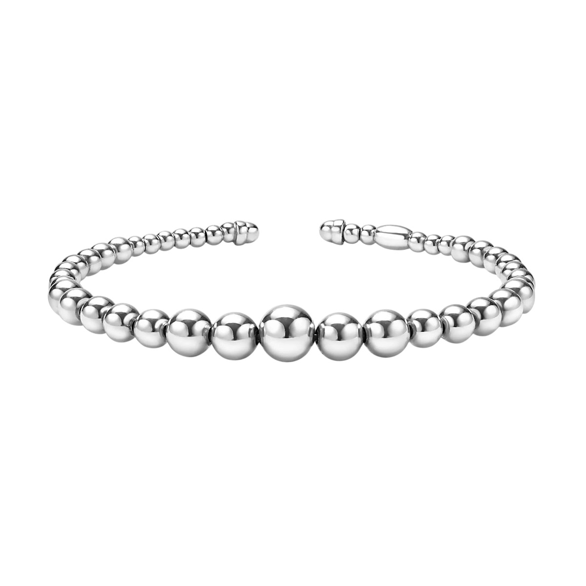 LAGOS Caviar Bubbly Sterling Silver Beaded Cuff Bracelet, 7