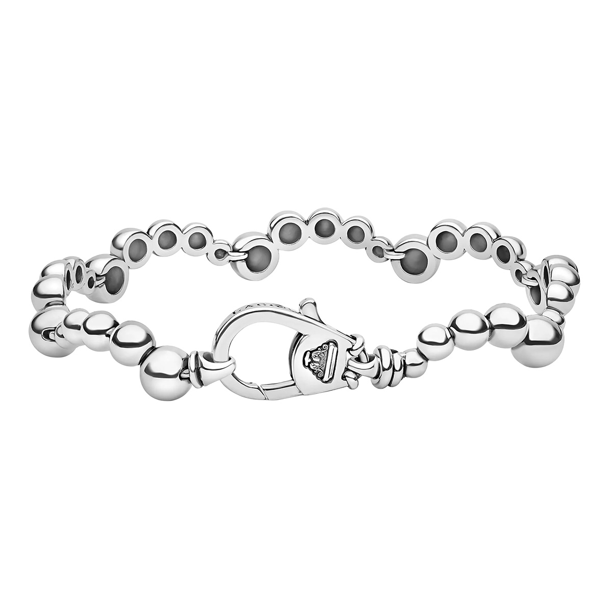 LAGOS Caviar Bubbly Sterling Silver Beaded Scalloped Bracelet, 7