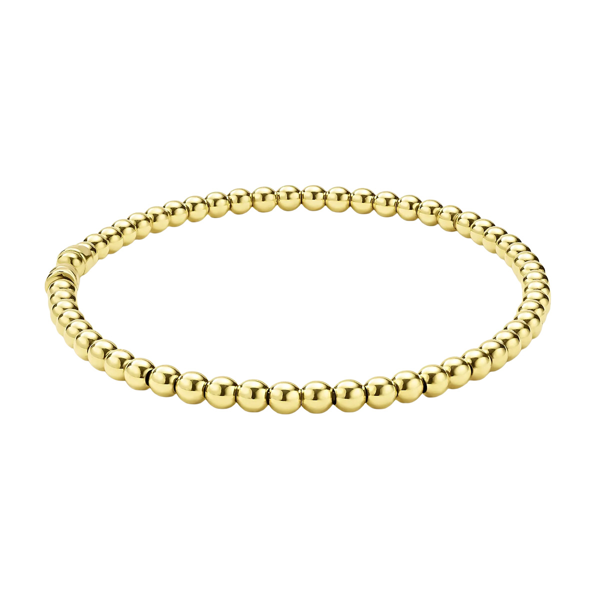 LAGOS Caviar Gold Yellow Gold Beaded Cuff Bracelet, 3 mm