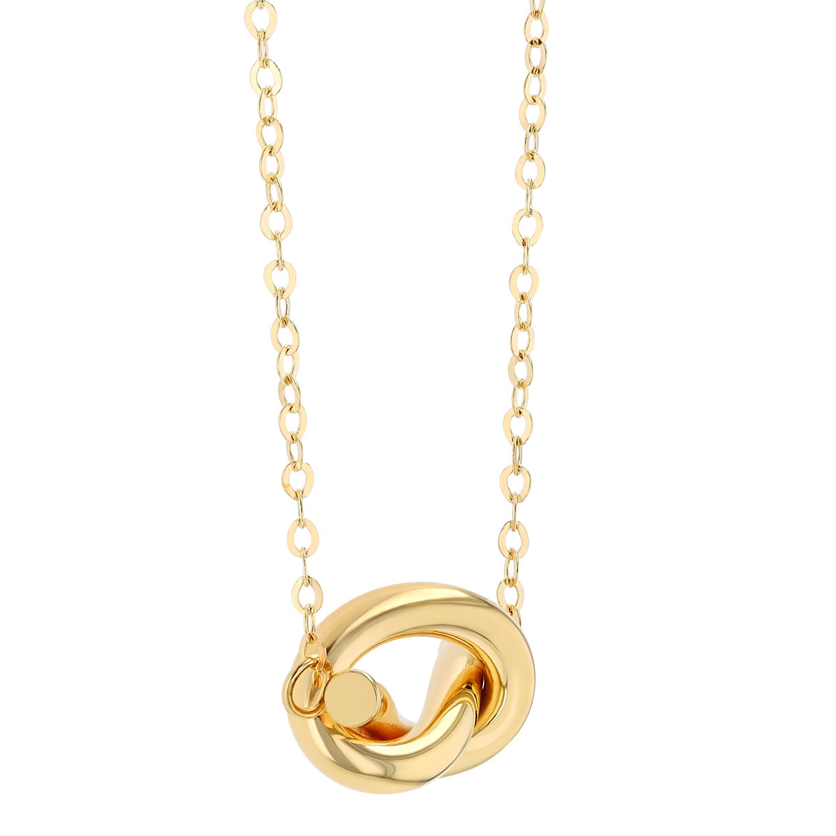 Yellow Gold Love Knot Pendant, 18
