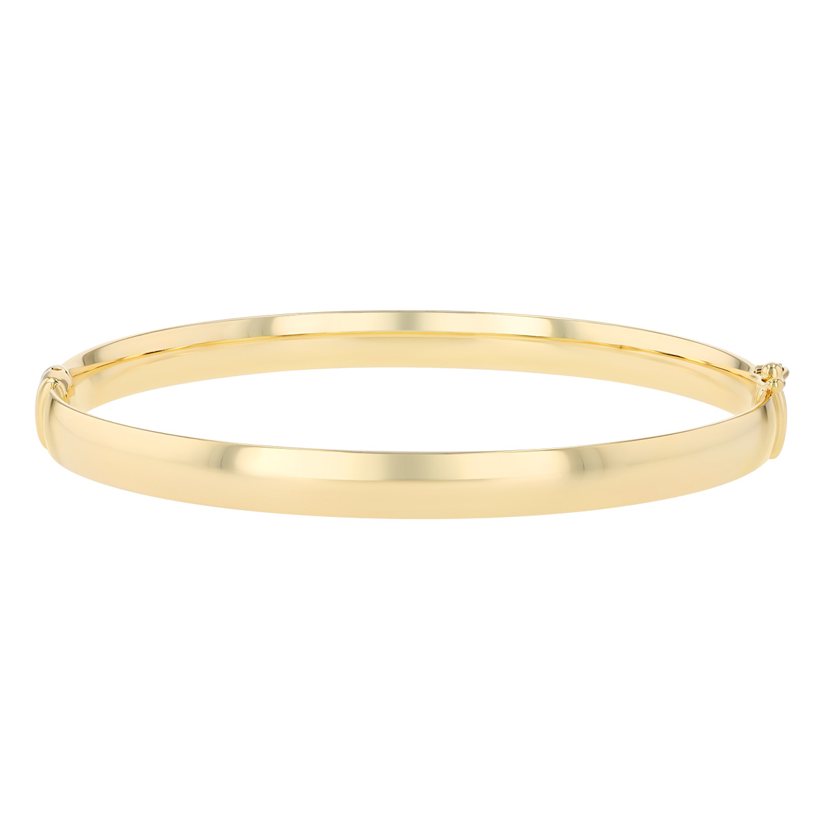 Yellow Gold Rounded Bangle Bracelet