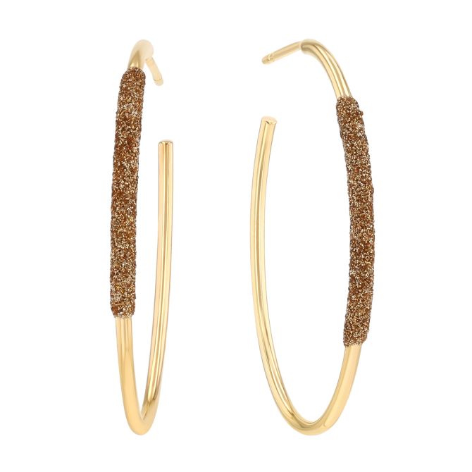 Pesavento Gold on Gold Yellow Gold Vermeil Dust Hoop Earrings