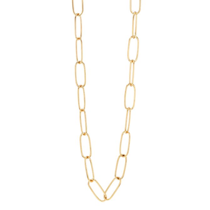 Pesavento Forever Chic Yellow Gold Vermeil Oval Link Necklace