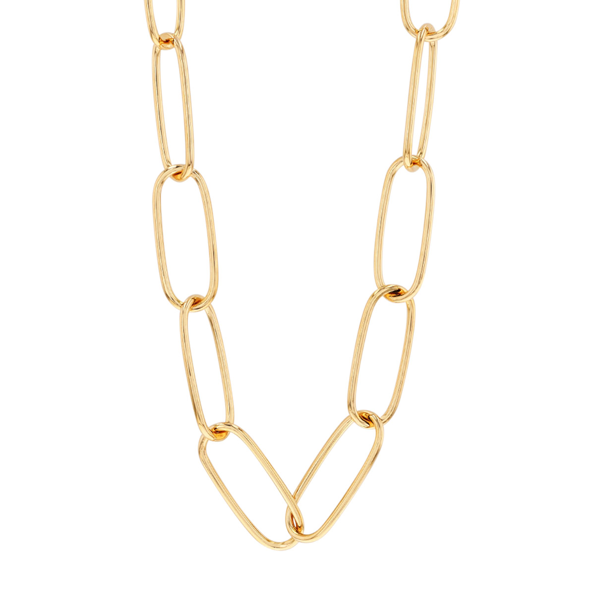 Pesavento Forever Chic Yellow Gold Vermeil Oval Link Necklace