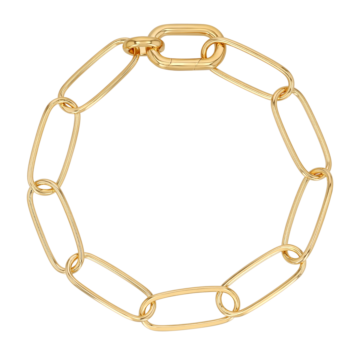 Pesavento Forever Chic Yellow Gold Vermeil Paperclip Link Chain Bracelet