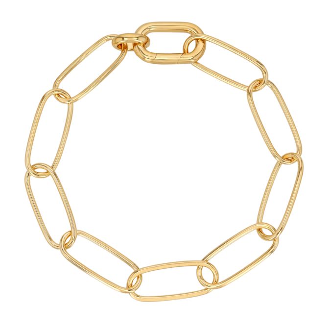 Pesavento Forever Chic Yellow Gold Vermeil Paperclip Link Chain Bracelet