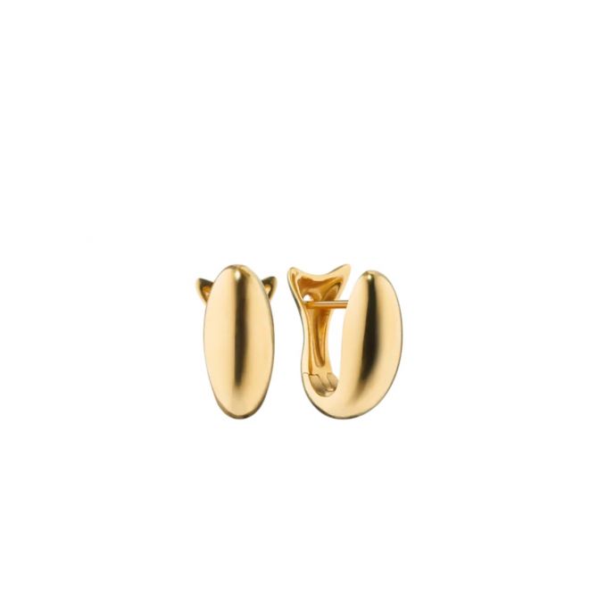 Monica Rich Kosann Perseverance Yellow Gold Fish Huggie Hoop Earrings