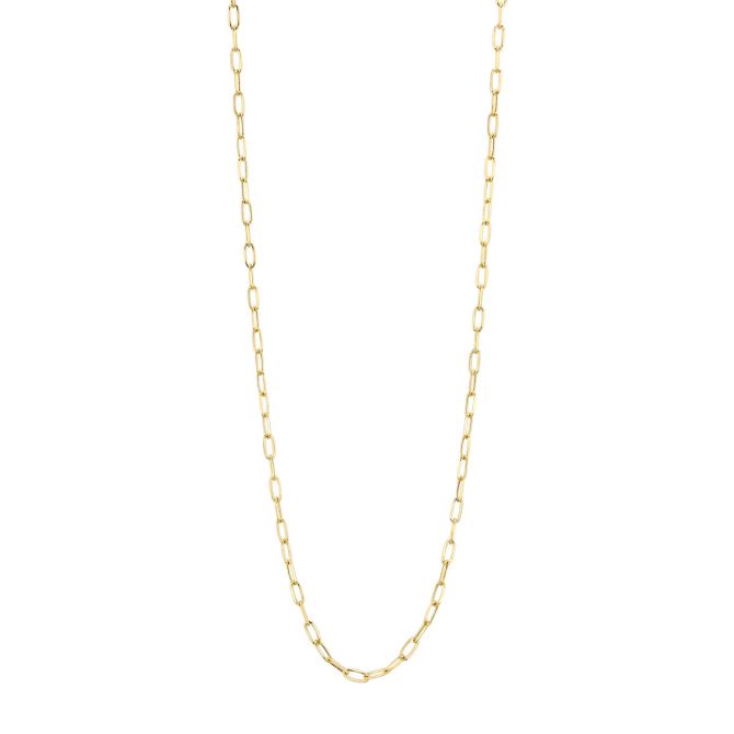 Yellow Gold 1.7 mm Paperclip Link Chain Necklace, 24"