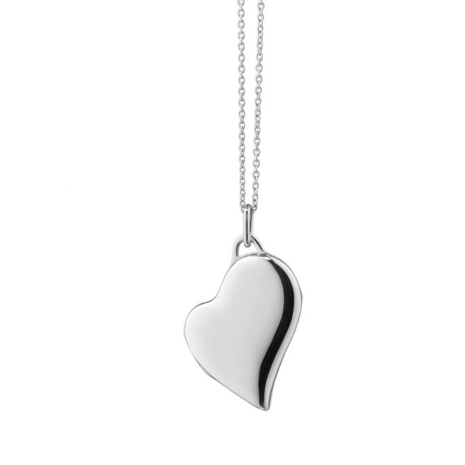 Monica Rich Kosann Slim Sterling Silver Heart Locket Necklace, 22"