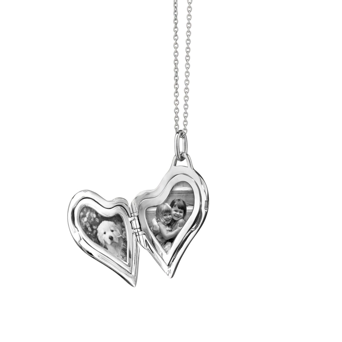 Monica Rich Kosann Slim Sterling Silver Heart Locket Necklace, 22