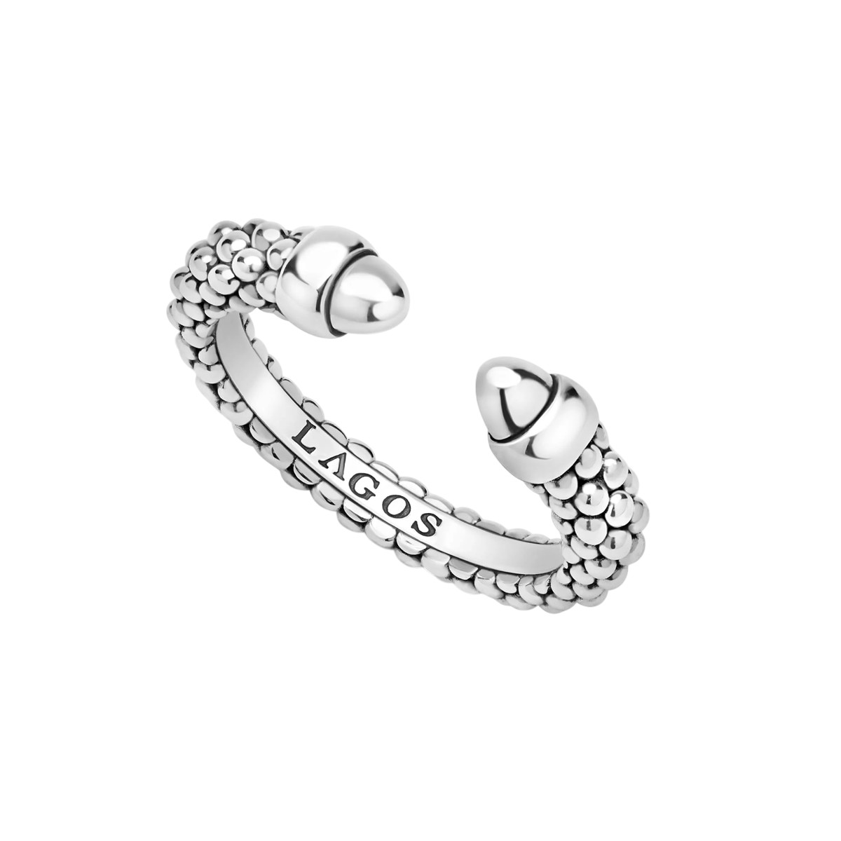 LAGOS Signature Caviar Sterling Silver Mini Versa Beaded Stacking Ring