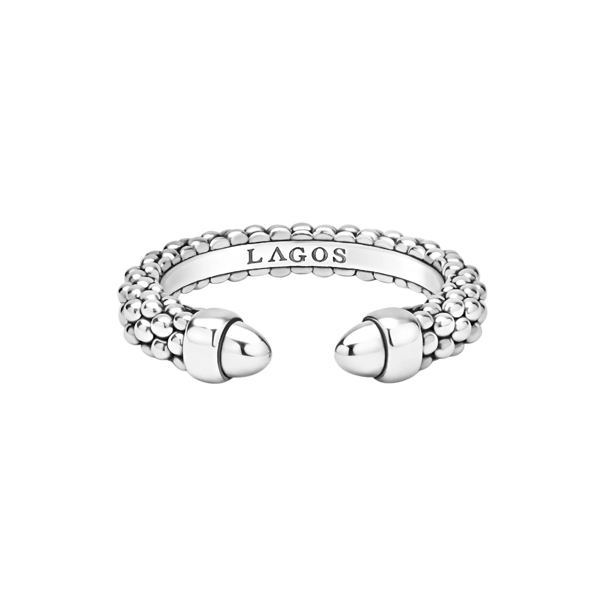 LAGOS Signature Caviar Sterling Silver Mini Versa Beaded Stacking Ring