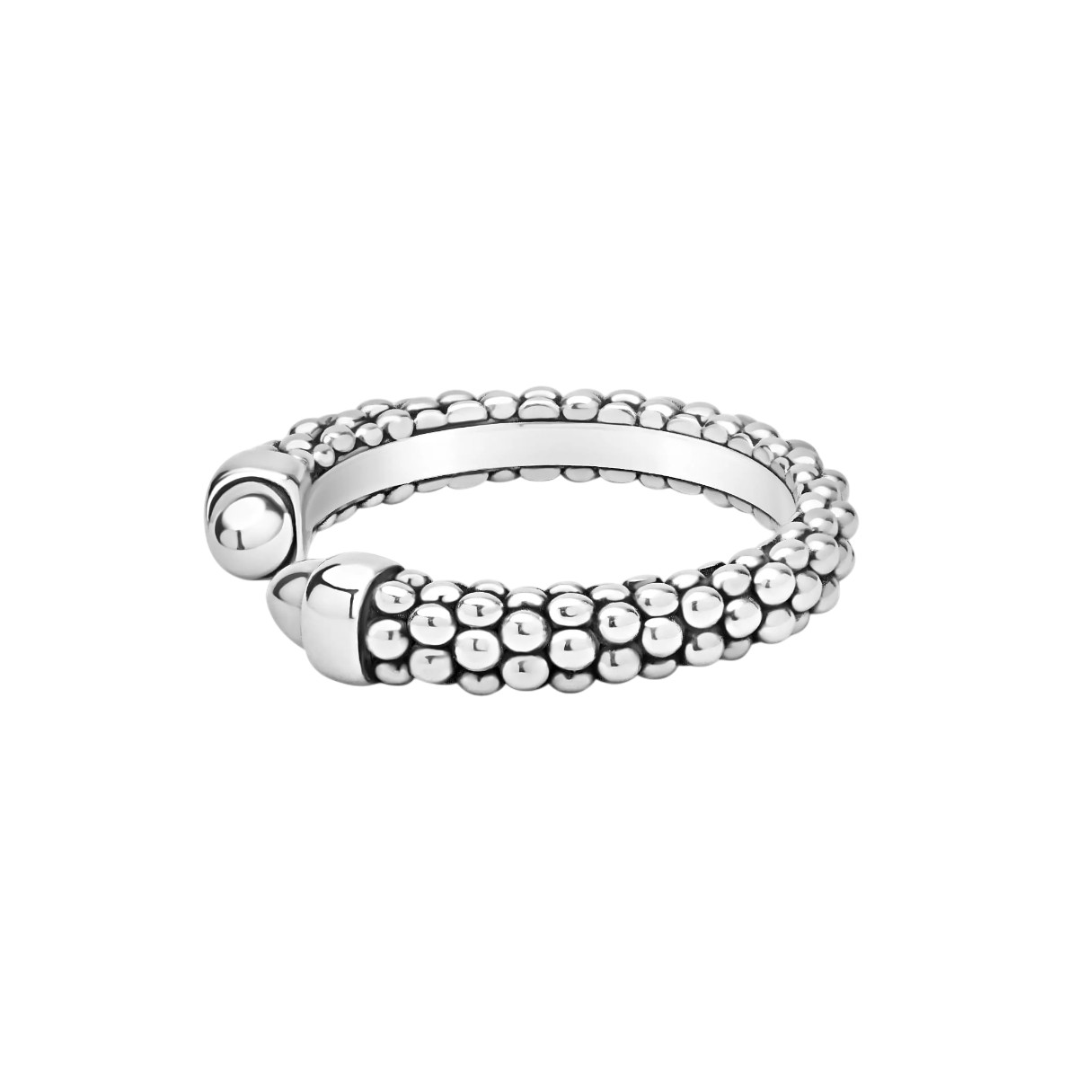 LAGOS Signature Caviar Sterling Silver Mini Versa Beaded Stacking Ring