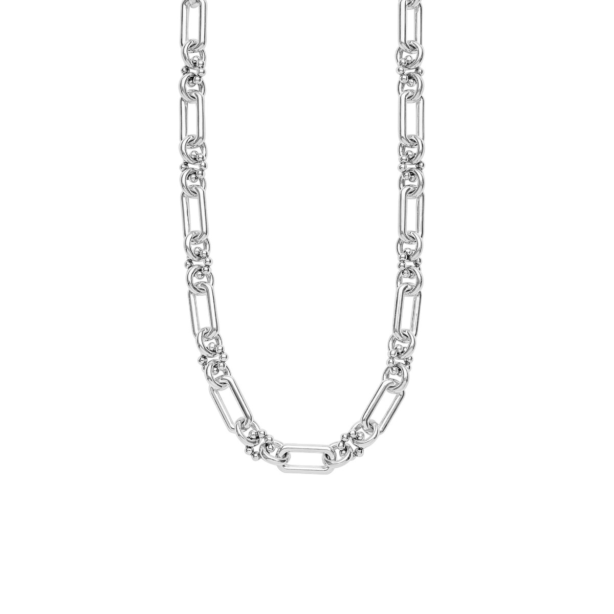 LAGOS Signature Caviar Sterling Silver Petite Link Necklace, 18