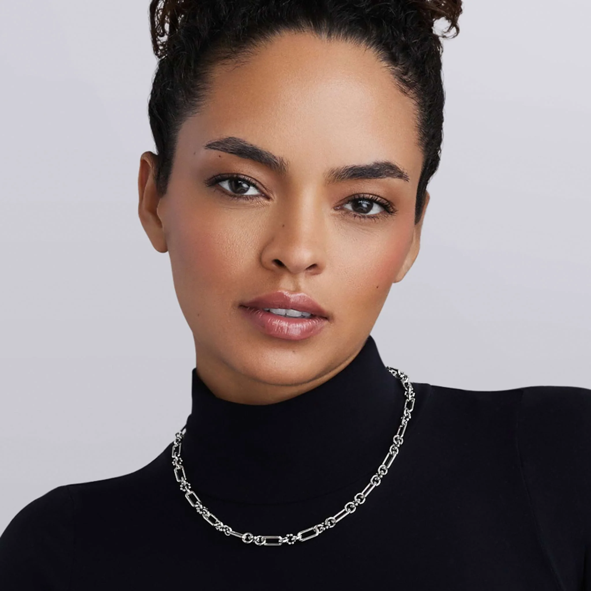 LAGOS Signature Caviar Sterling Silver Petite Link Necklace, 18