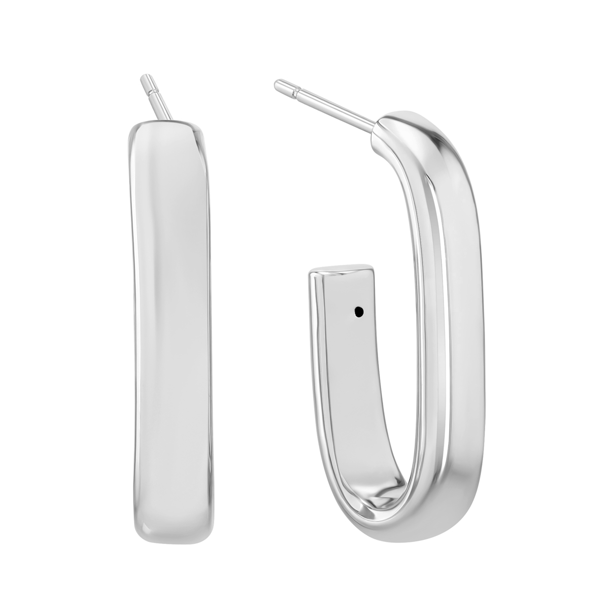 Pesavento Elegance Sterling Silver Oval Hoop Earrings