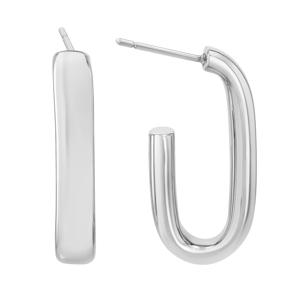 Pesavento Elegance Sterling Silver Oval Hoop Earrings
