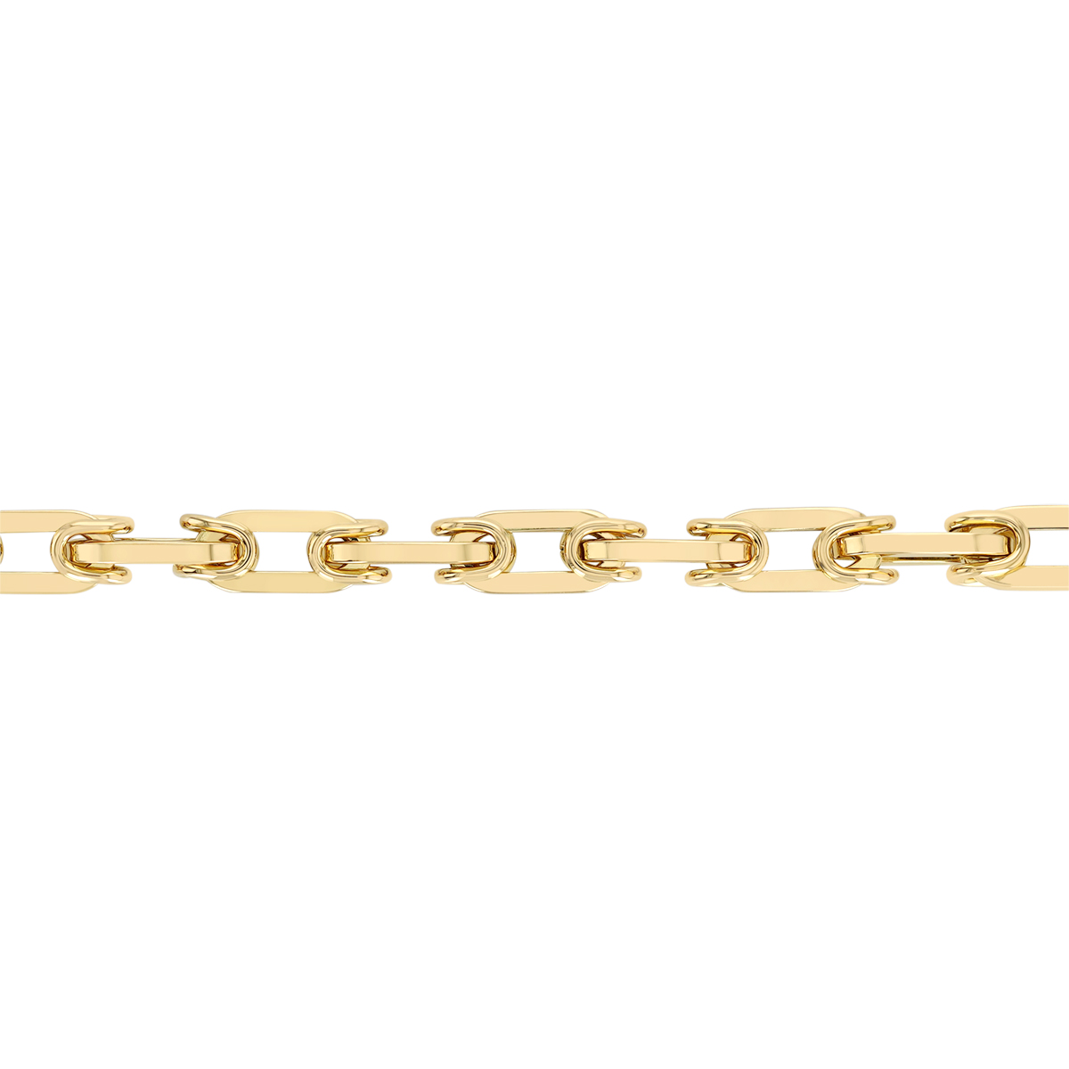 Roberto Coin Yellow Gold Layered Paperclip Chain Bracelet, 8