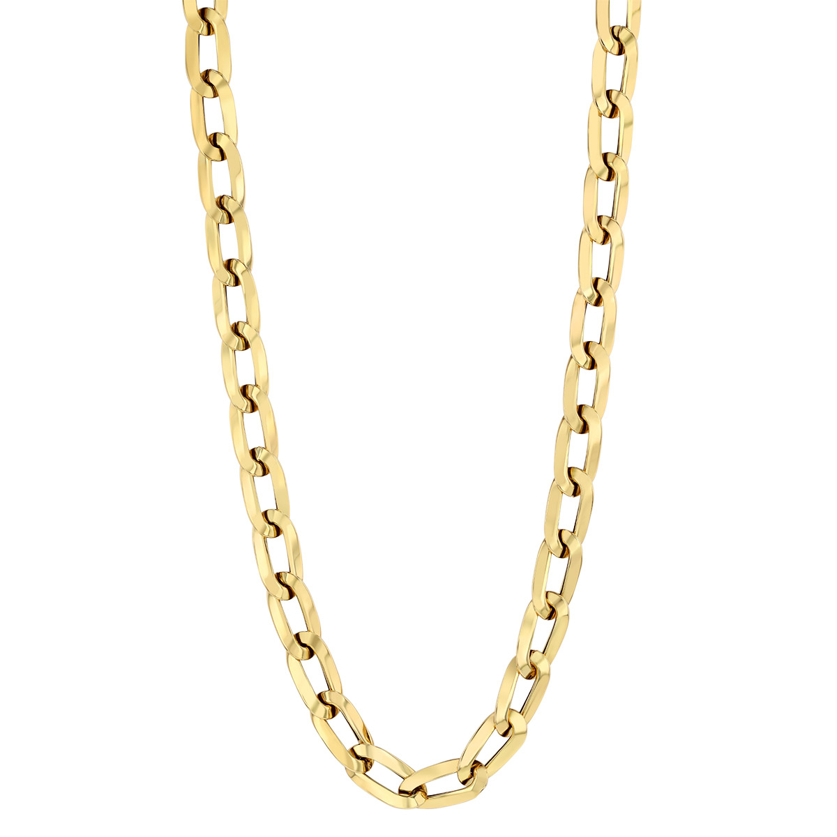 Roberto Coin Yellow Gold Large Oval Link Necklace