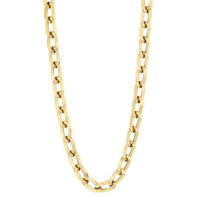 Roberto Coin Yellow Gold Large Oval Link Necklace