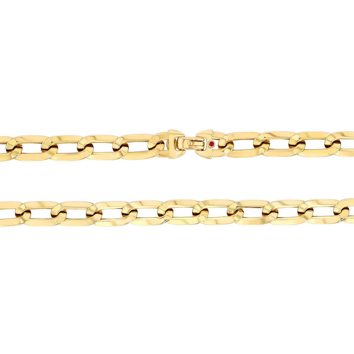 Roberto Coin Yellow Gold Large Oval Link Necklace