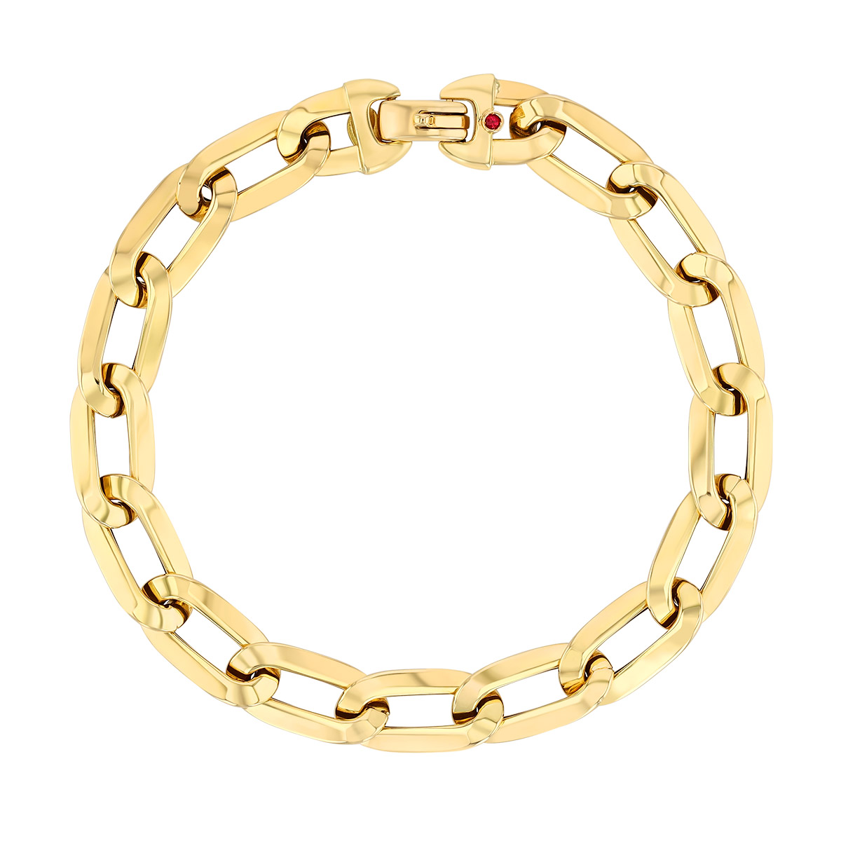 Roberto Coin Yellow Gold Large Oval Link Bracelet
