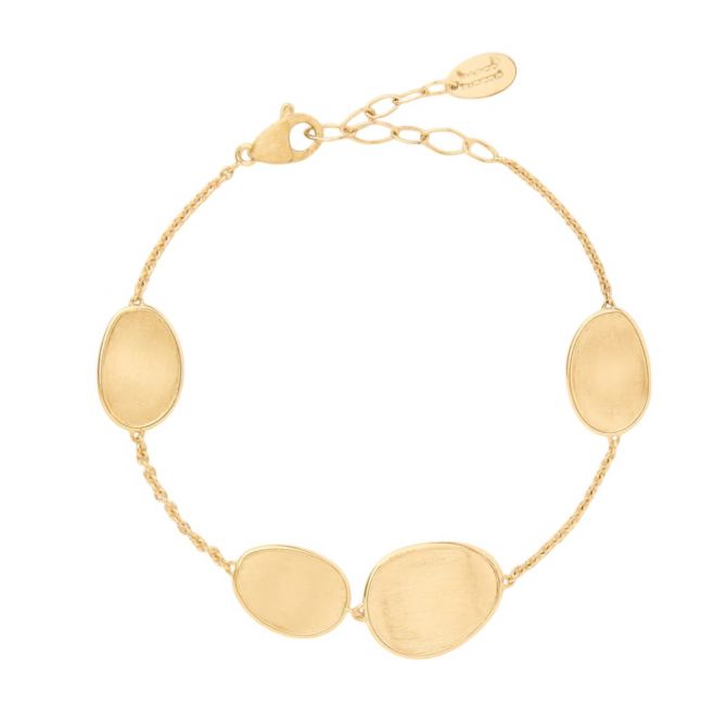 Marco Bicego Lunaria Yellow Gold Leaf Station Bracelet, 7"