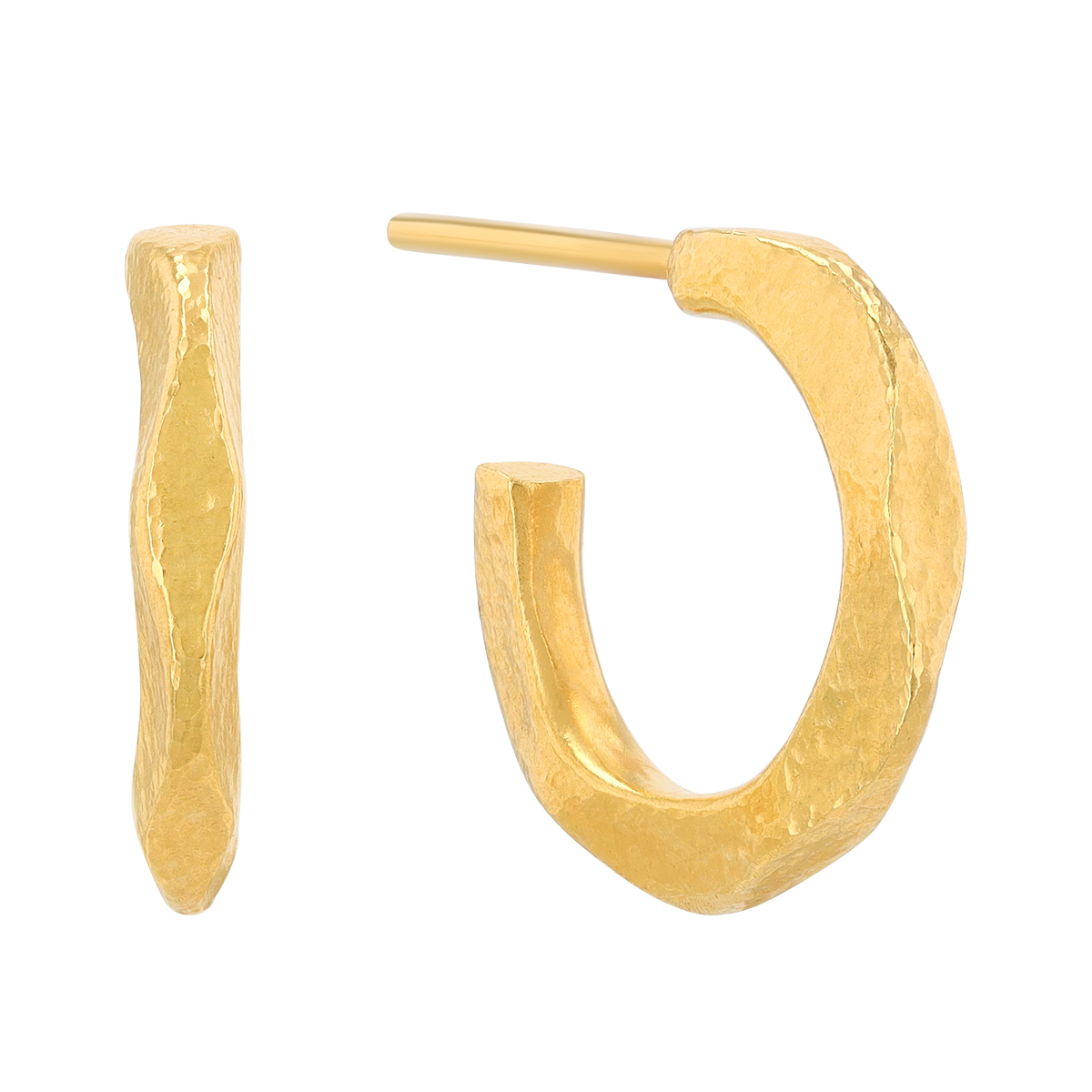 Gurhan Thor Yellow Gold Sculptural Hoop Earrings