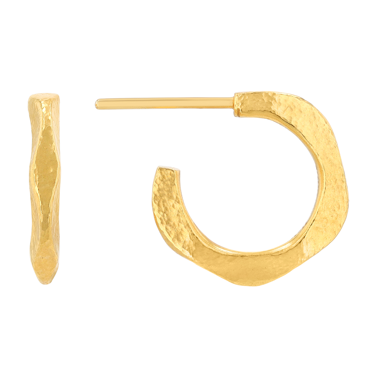 Gurhan Thor Yellow Gold Sculptural Hoop Earrings