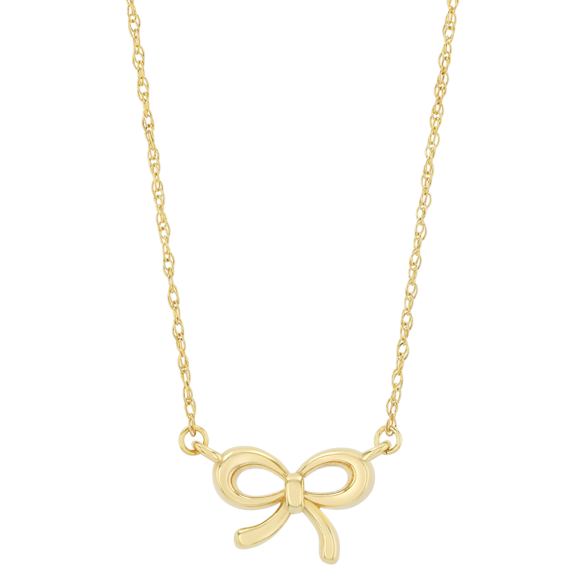 Yellow Gold Bow Pendant, 18