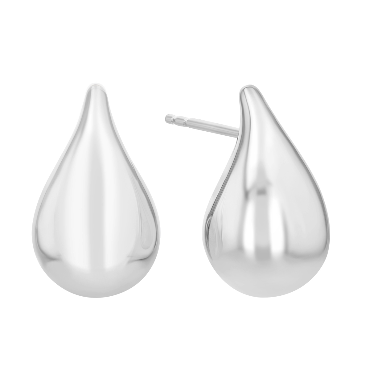 Sterling Silver Teardrop Stud Earrings