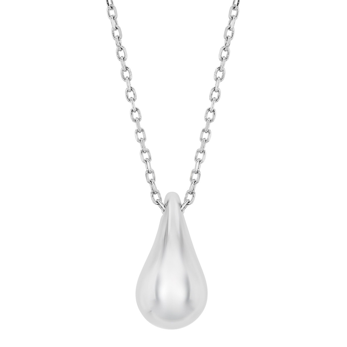Sterling Silver Teardrop Pendant, 18