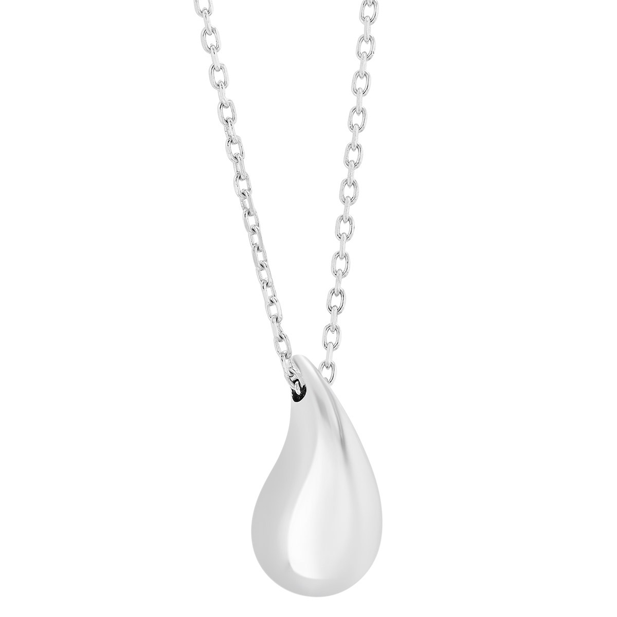 Sterling Silver Teardrop Pendant, 18