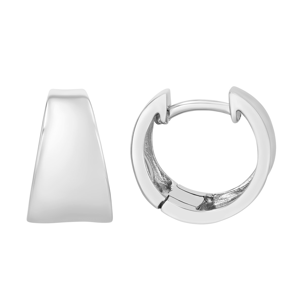 Sterling Silver Tapered Huggie Hoop Earrings