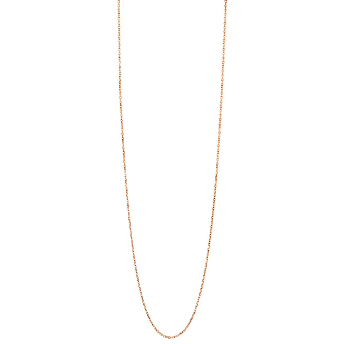 Rose Gold Cable Chain Necklace, 1.25 mm, 20