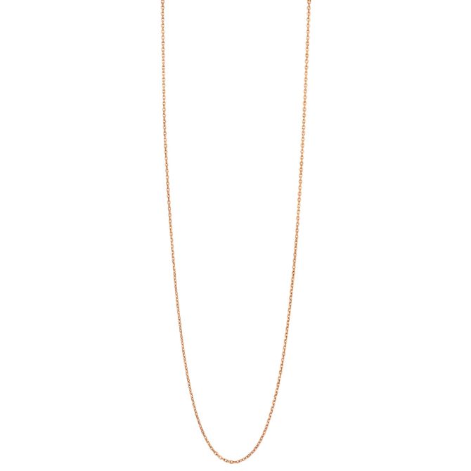 Rose Gold Cable Chain Necklace, 1.25 mm, 20"