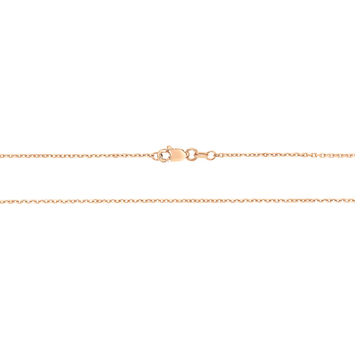 Rose Gold Cable Chain Necklace, 1.25 mm, 20