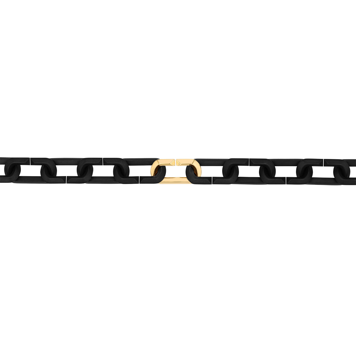 Roberto Coin Black Ceramic & Yellow Gold Link Bracelet, 9.25