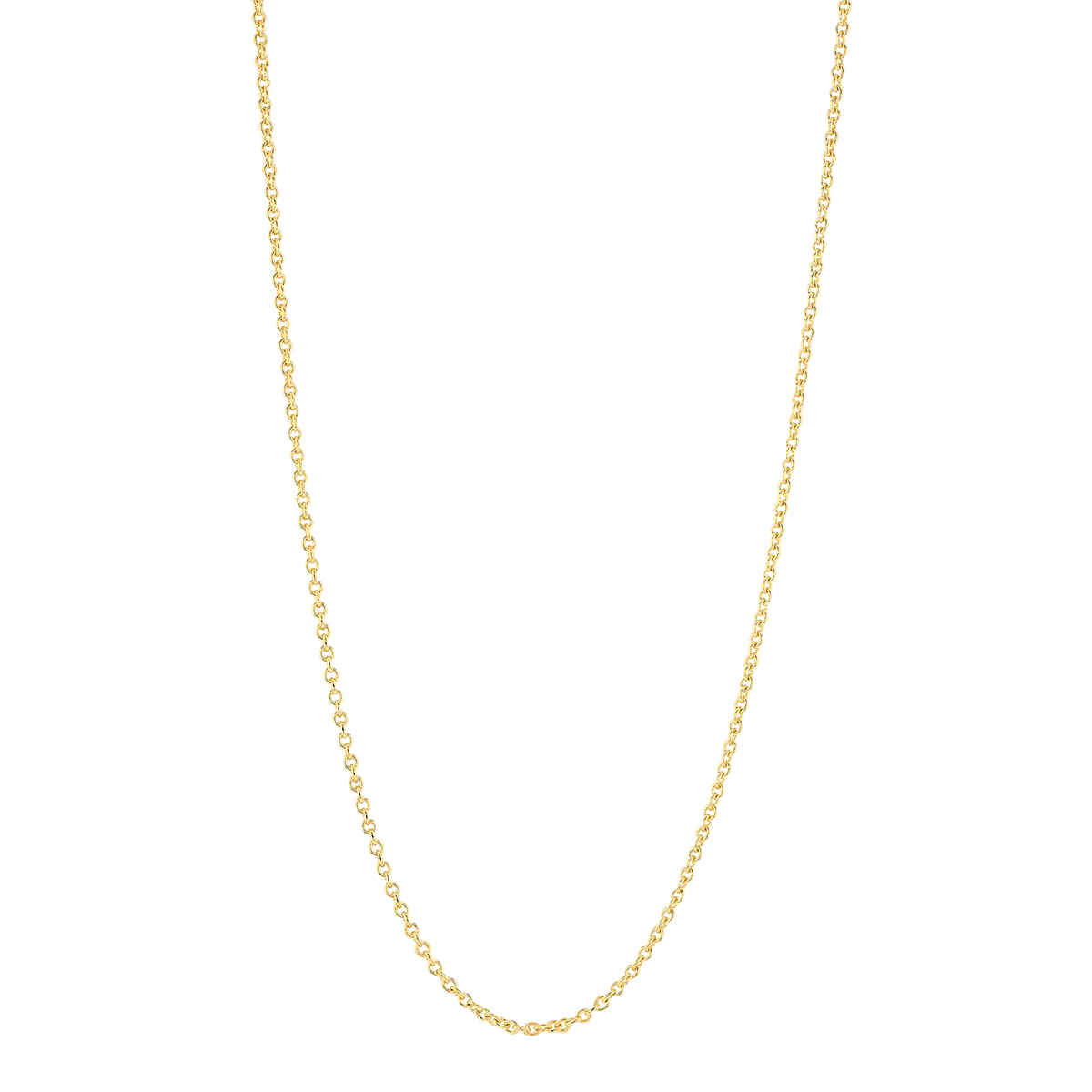 Yellow Gold 1.5 mm Cable Chain Necklace, 16