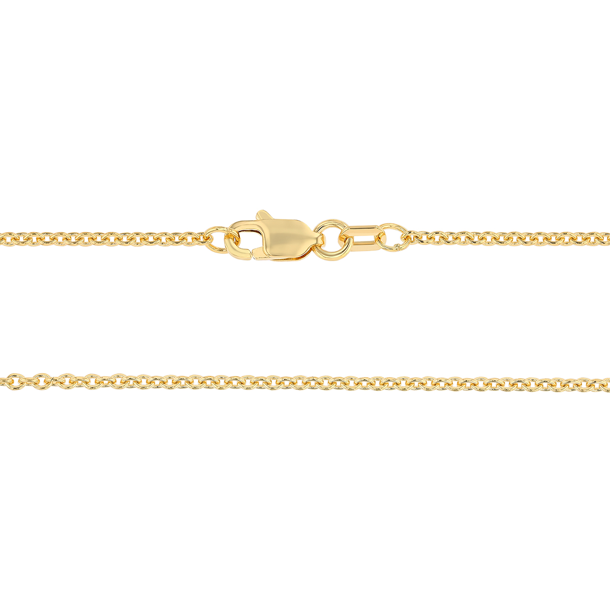 Yellow Gold 1.5 mm Cable Chain Necklace, 16