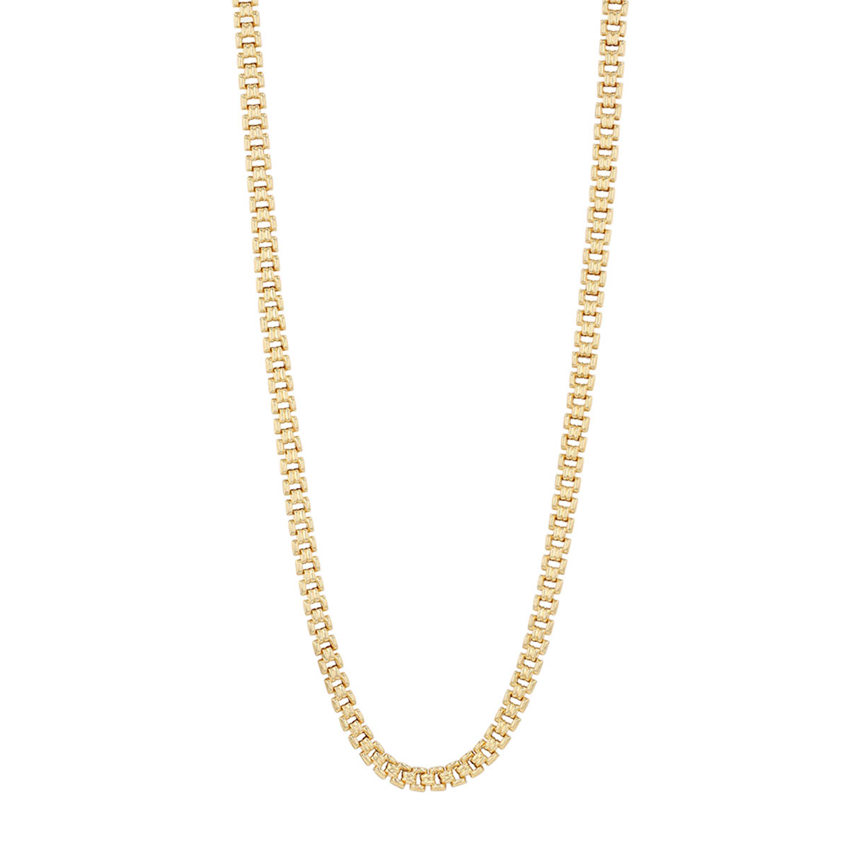 Geometric Link Chain Necklace in 14K Yellow Gold, 18