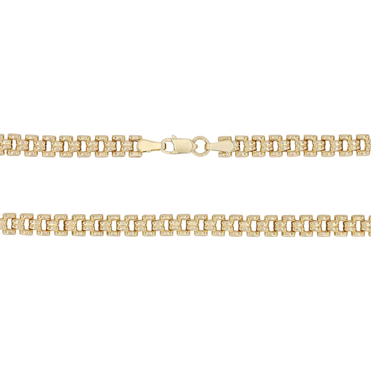 Geometric Link Chain Necklace in 14K Yellow Gold, 18