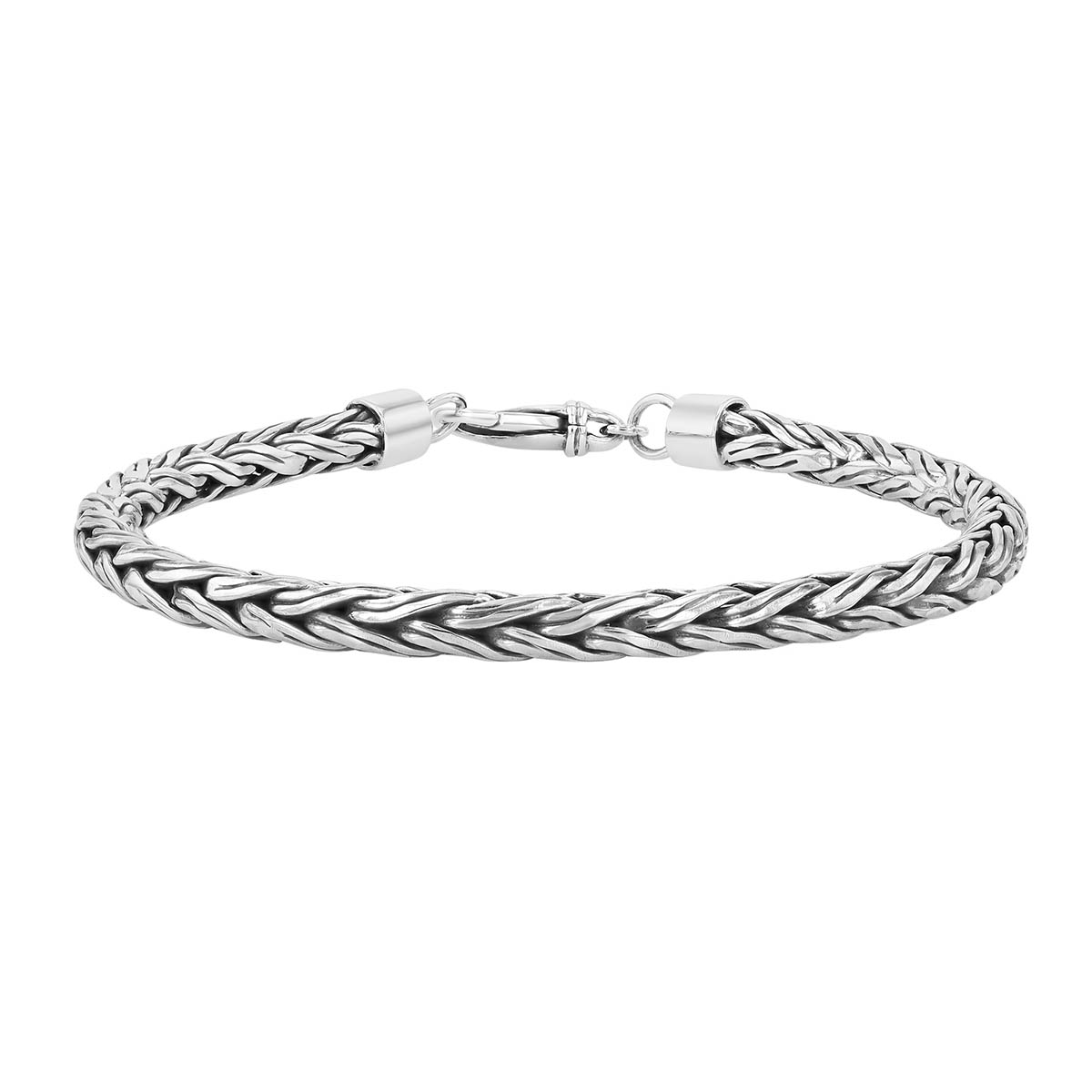 Sterling Silver Braided Rope Bracelet, 9