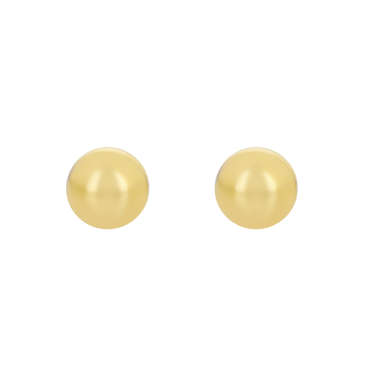 Small Ball Stud Earrings in 14K Yellow Gold, 3 mm
