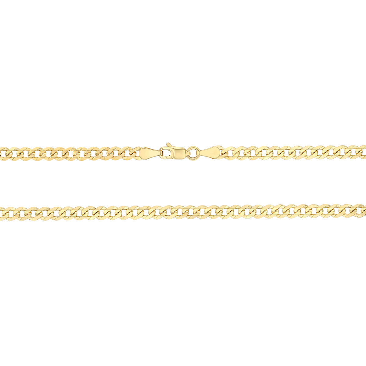 Curb Chain in 14K Yellow Gold, 3.7 mm, 20