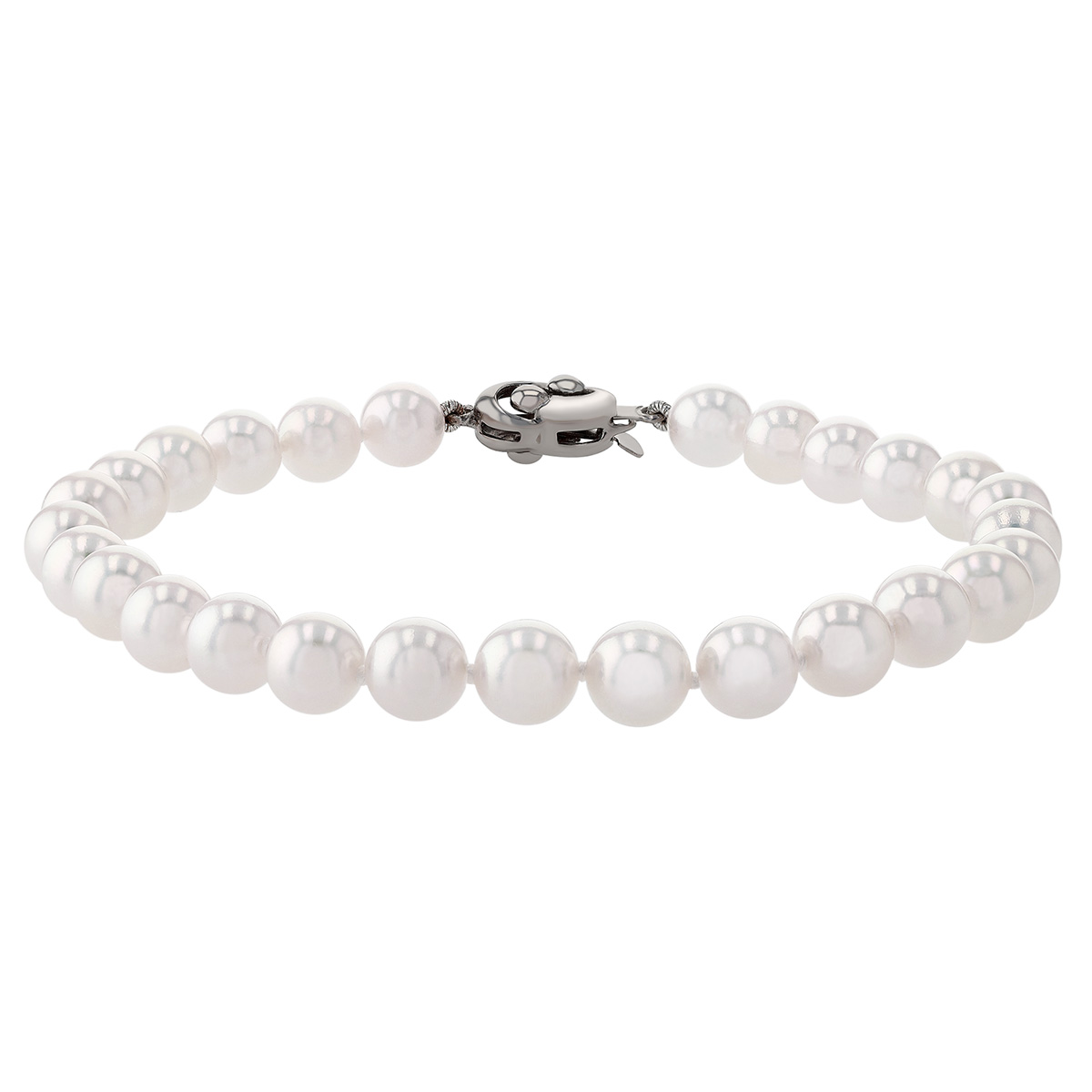 TARA Pearls White Cultured Pearl Bracelet, 6-6.5 mm in White Gold, 7.5