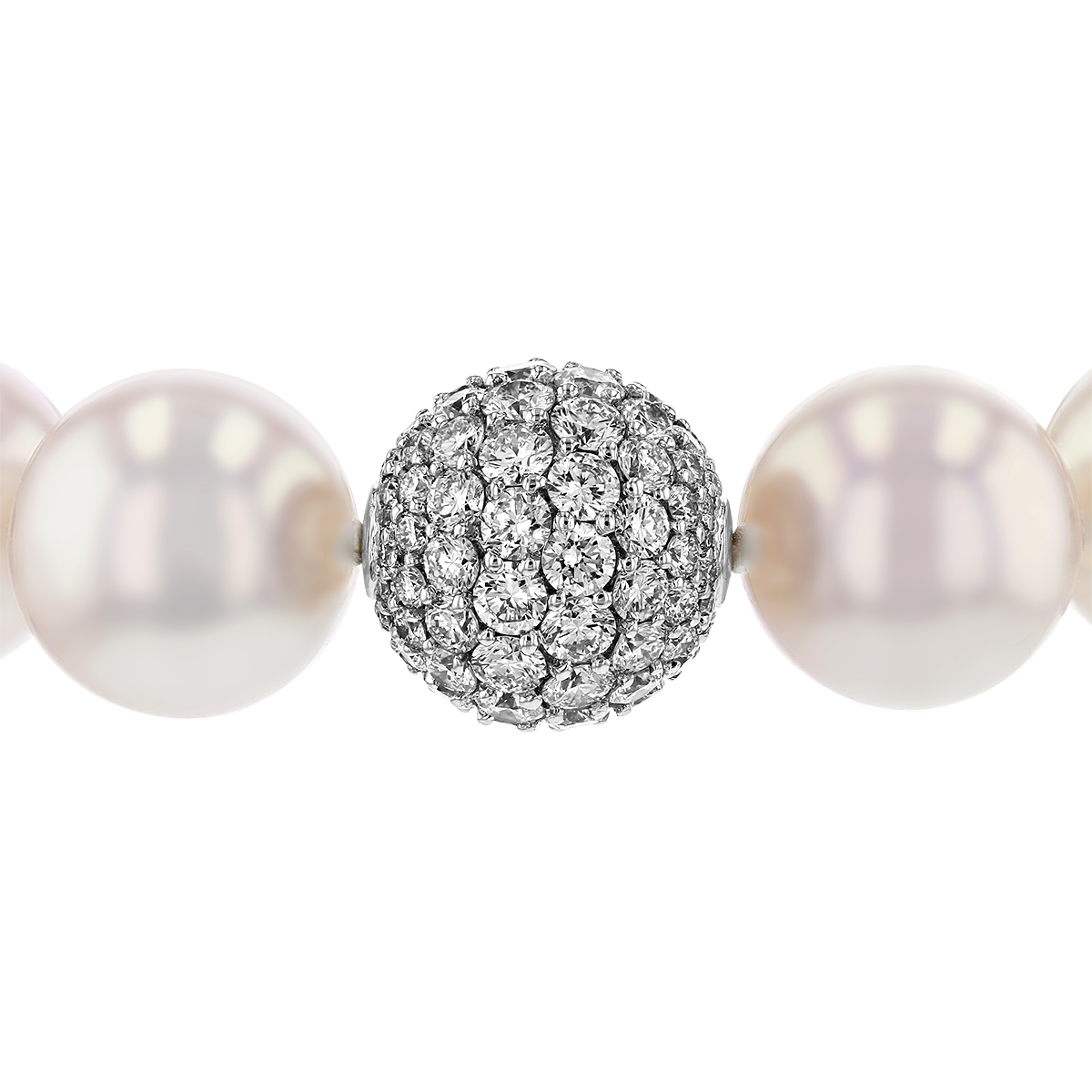 TARA Pearls Signature Collection 18K White Gold Diamond & White Cultured Pearl Bracelet