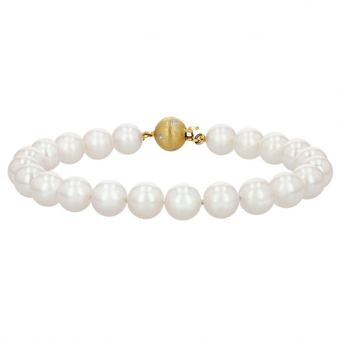 14k yellow gold 6.75 inch rice pearl bracelet gold stations 8.4g vinta –  Finer Jewelry, Inc.
